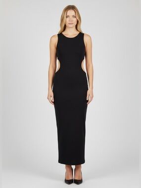 See You Monday SleevelessOpen Side Midi Bodycon Dress